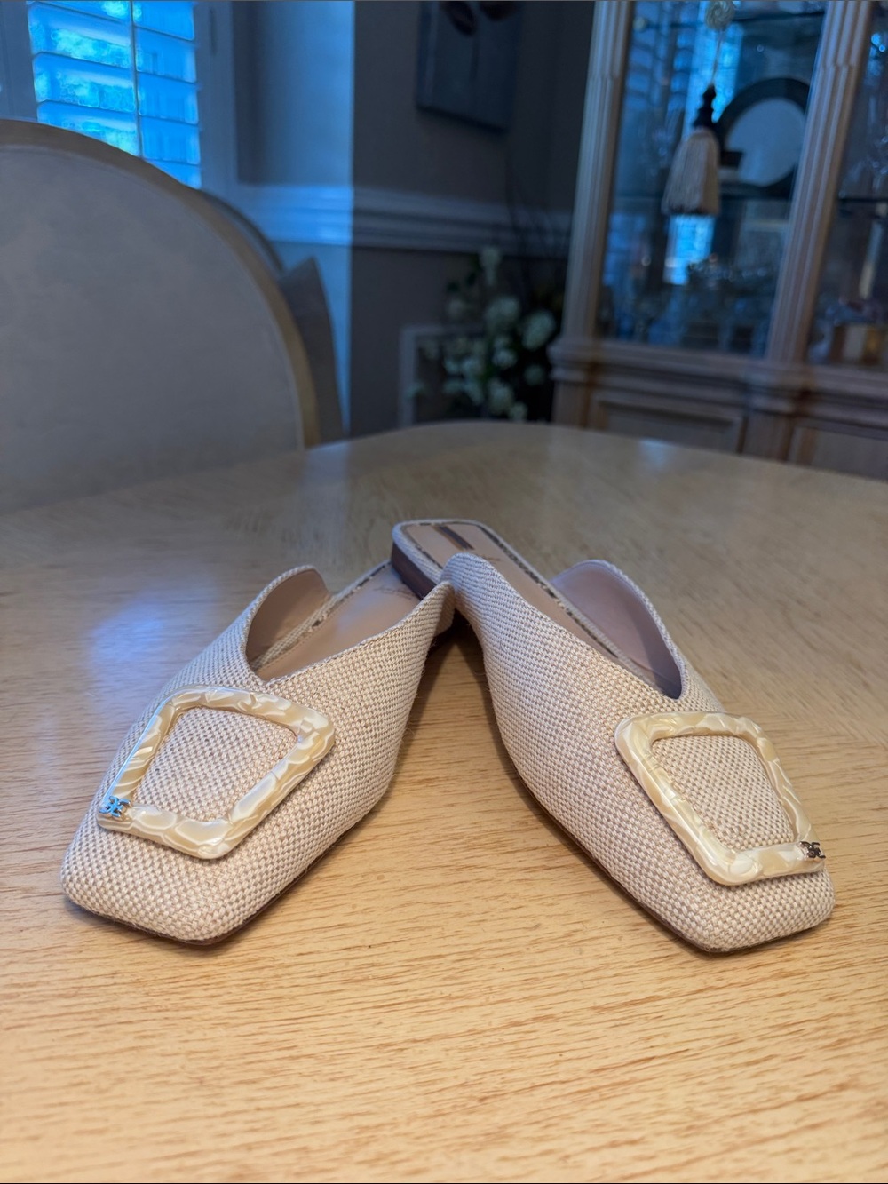 Sam Edelman Lavina Natural Linen  Mule (10.5)